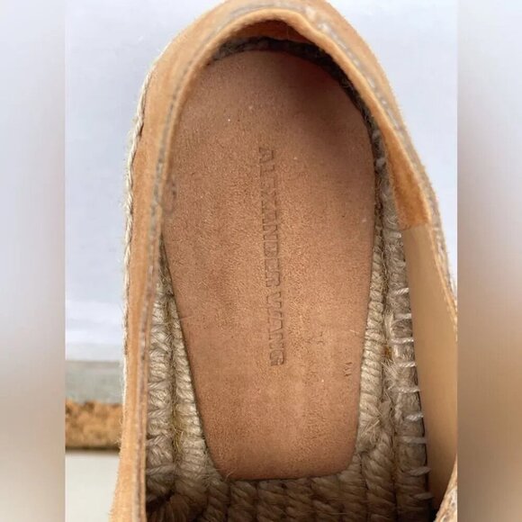 Alexander Wang Tan Devon Suede Espadrille Flats 37 - Picture 3 of 14